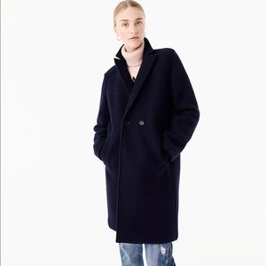 J. Crew Daphne Wool Topcoat in Navy